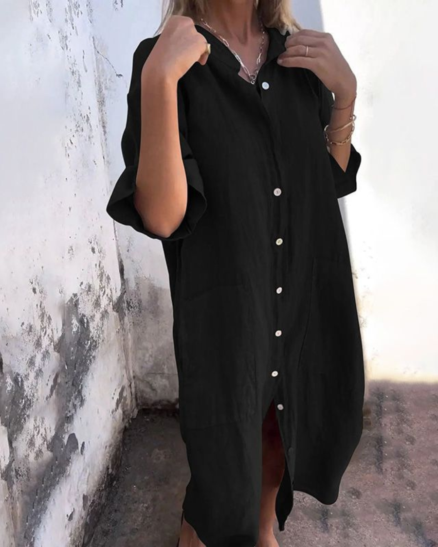 Breezy Elegance Shirt Dress