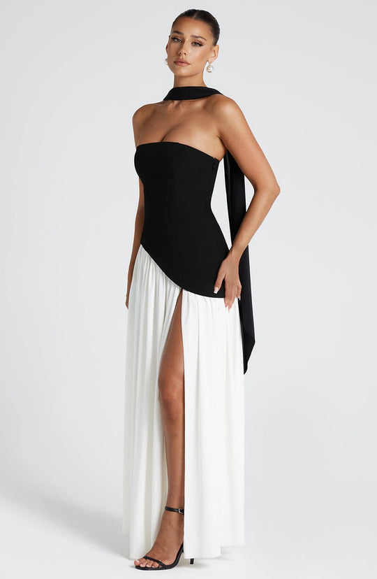 Bold Asymmetric Maxi Dress