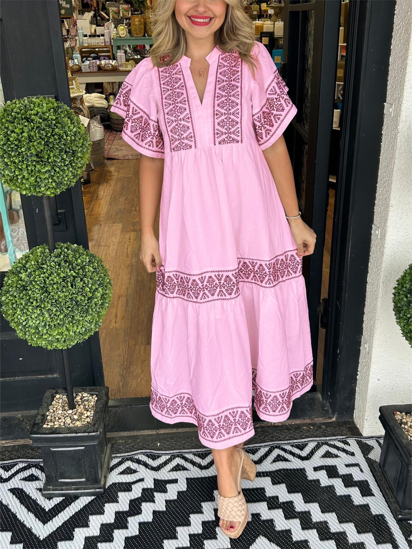Effortless Boho Elegance Midi Dress