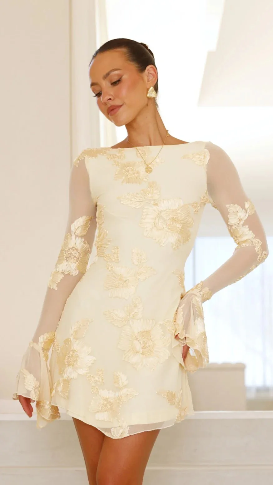 Standout Backless Printed Mini Dress