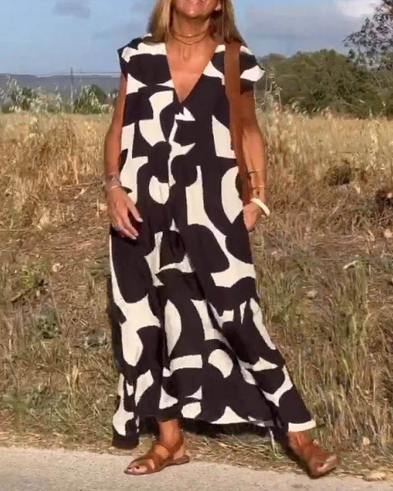 Elegant A-Line Maxi Dress
