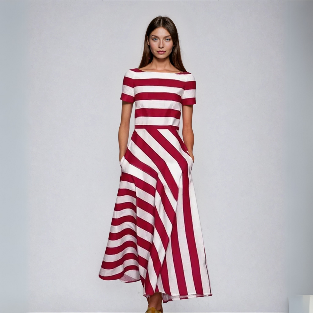 Striped Artisan Dress for Effortless Elegance