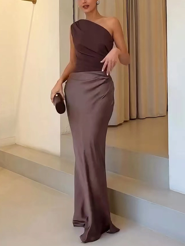 Enchanting One-Shoulder Maxi Dress