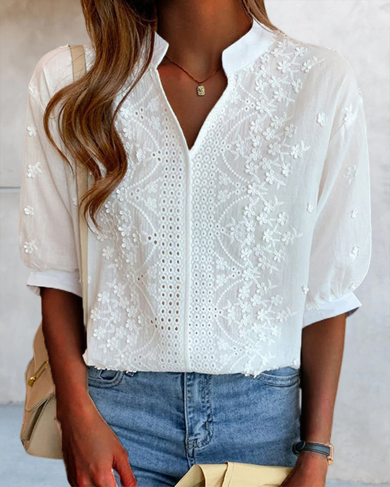 Office-Ready Puff Sleeve Blouse