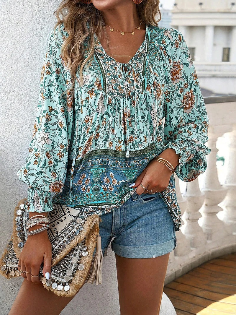 Fresh Floral Boho Summer Top
