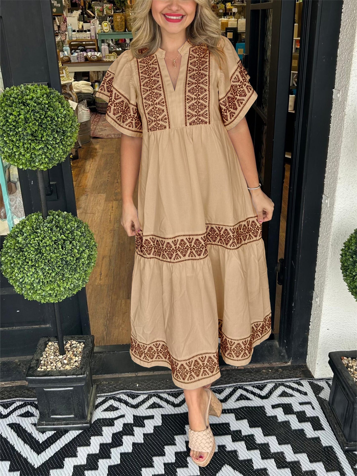 Effortless Boho Elegance Midi Dress