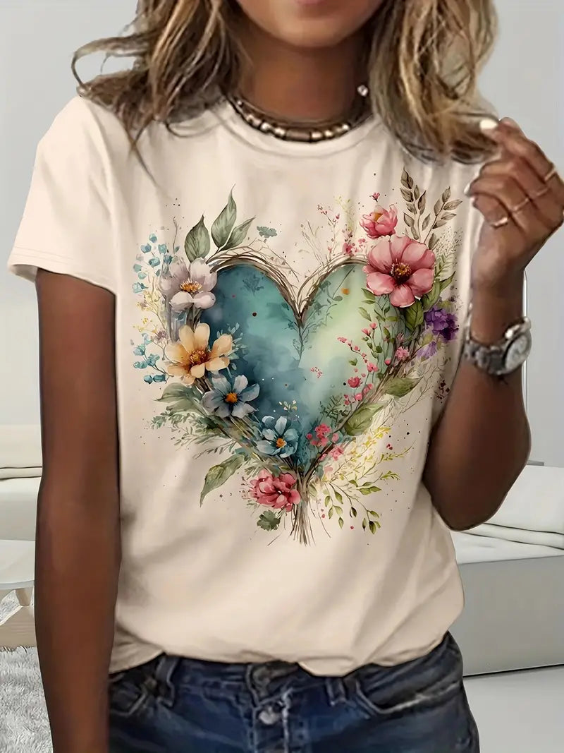 Effortless Floral Elegance Tee