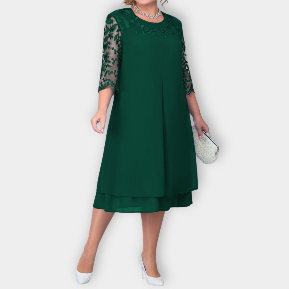Elegant Confidence Plus-Size Banquet Dress