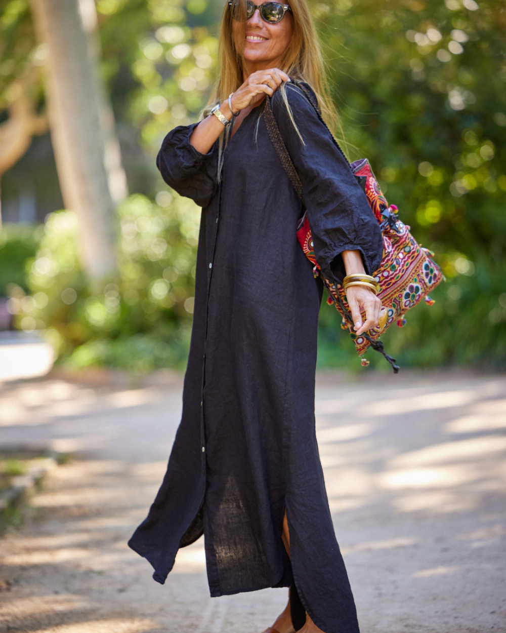 Flattering Luxe Linen Summer Dress