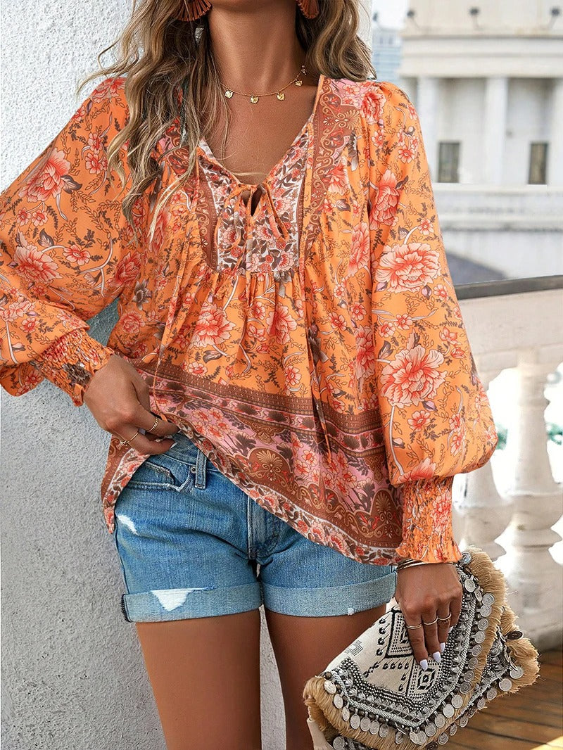 Fresh Floral Boho Summer Top