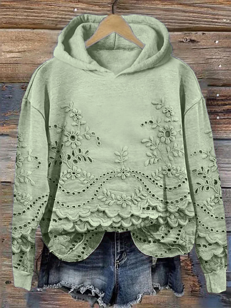 Vintage Floral Cozy Hoodie