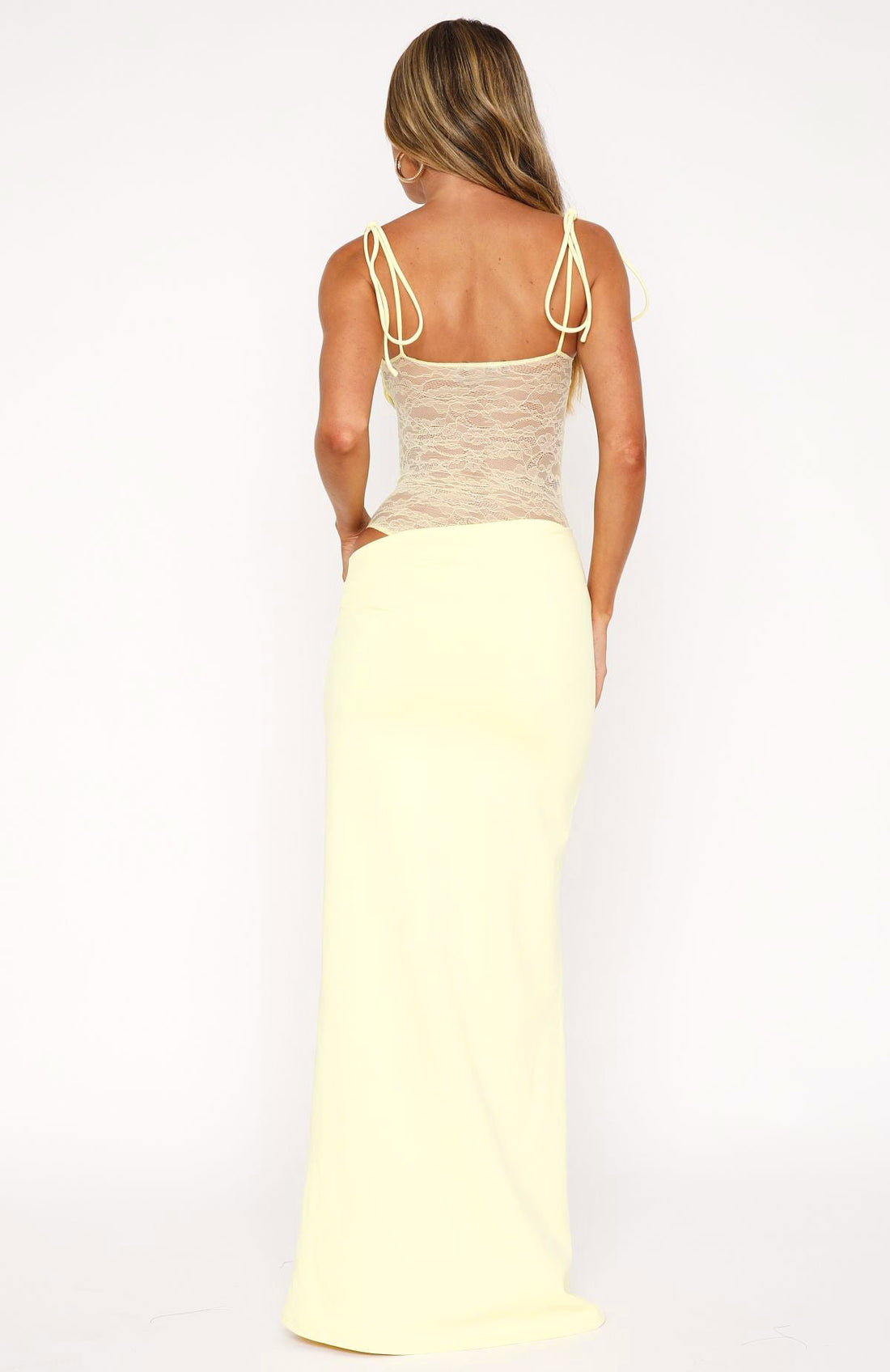 Lemon Summer Elegance Maxi Dress