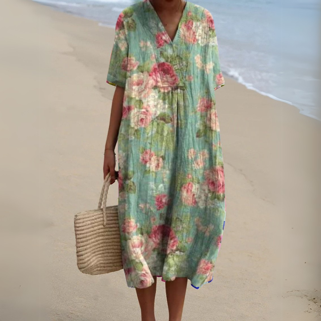 Radiant Floral Summer Dress
