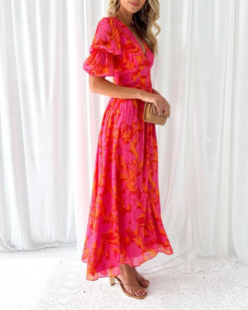 Effortless Elegance Red Maxi Dress