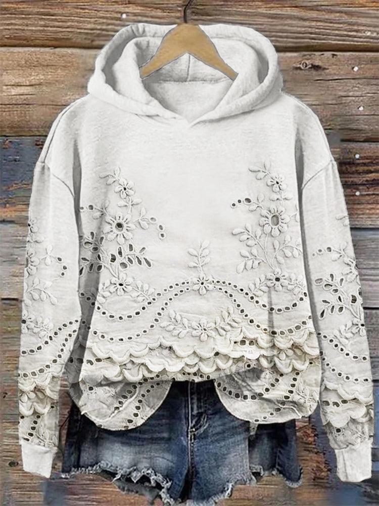 Vintage Floral Cozy Hoodie