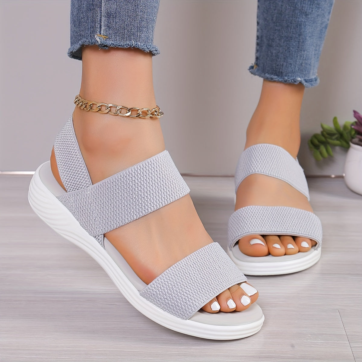 Elegant Comfort Stretch Sandals