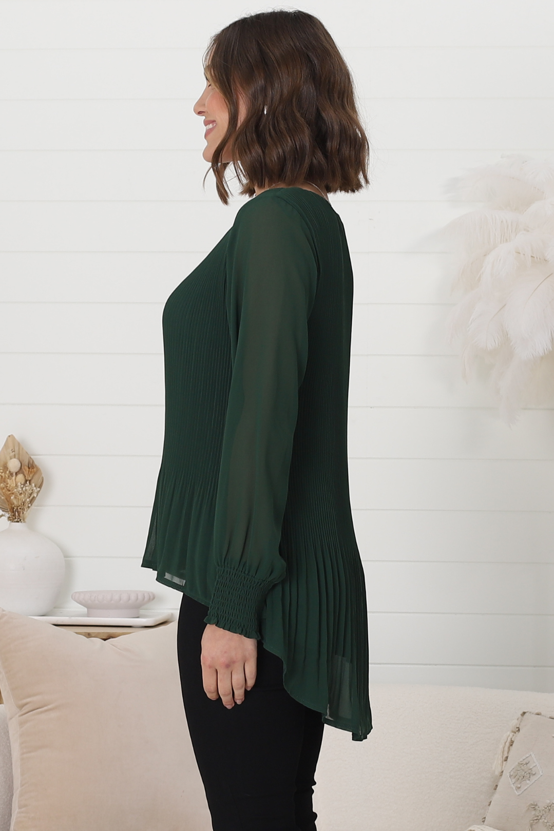 Effortless Chic Plisse Blouse