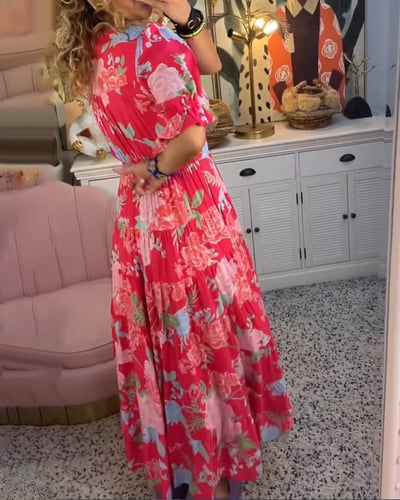 Effortless Comfort Floral V-Neck Dress