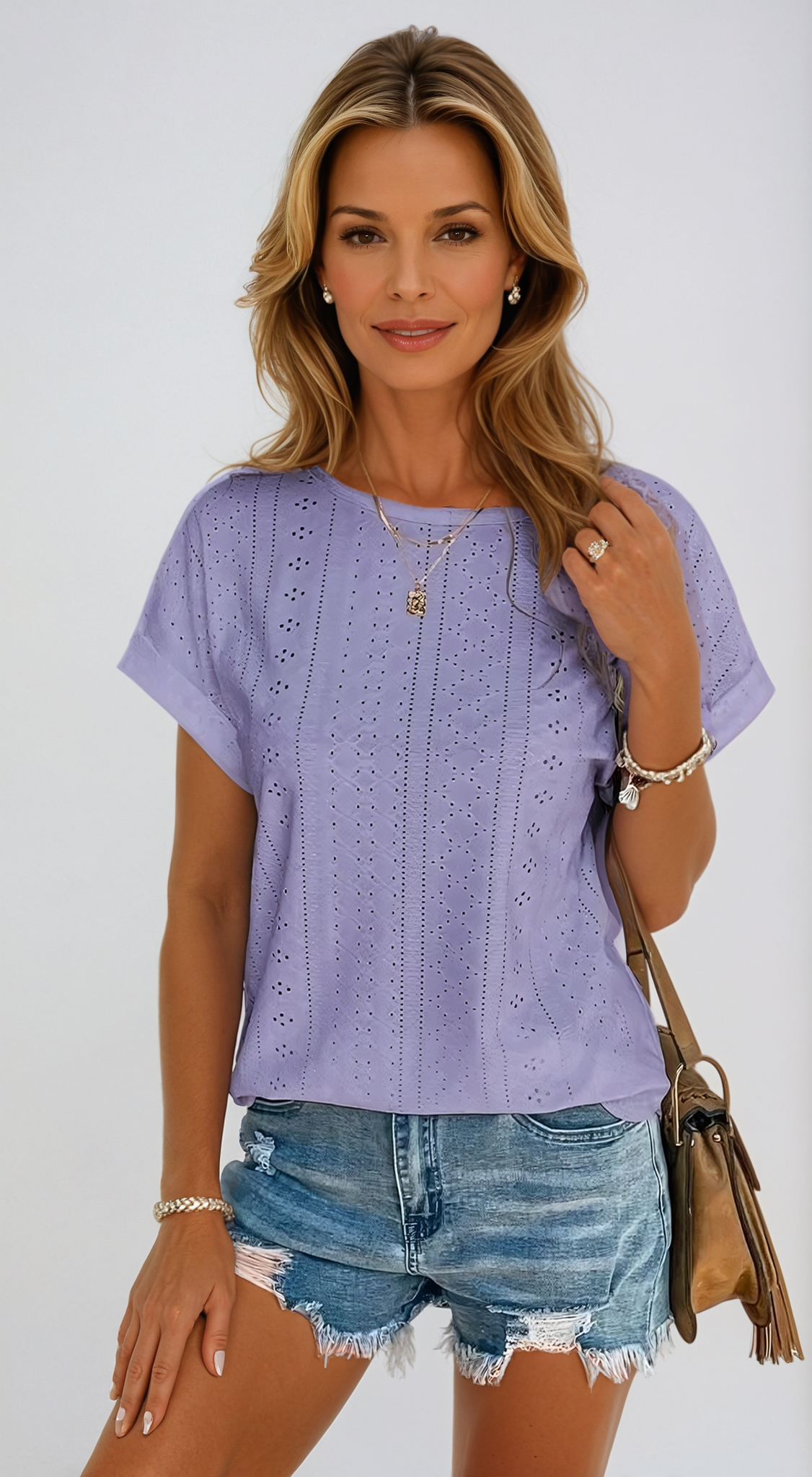 Effortless Chic Eyelet Top