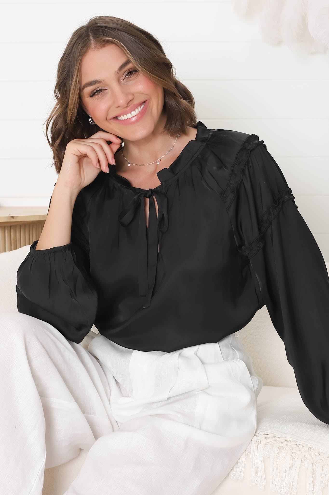 Effortless Chic Balloon-Sleeve Blouse
