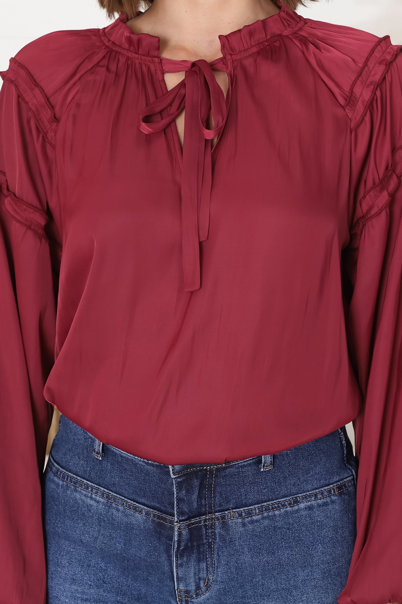 Elegant Wine Blouse