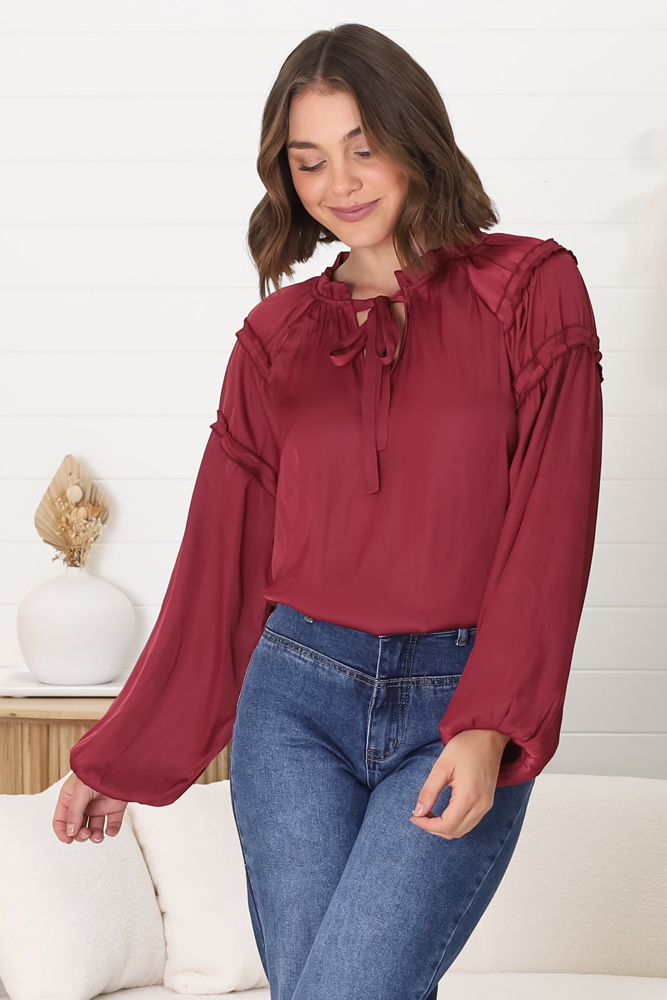Elegant Wine Blouse