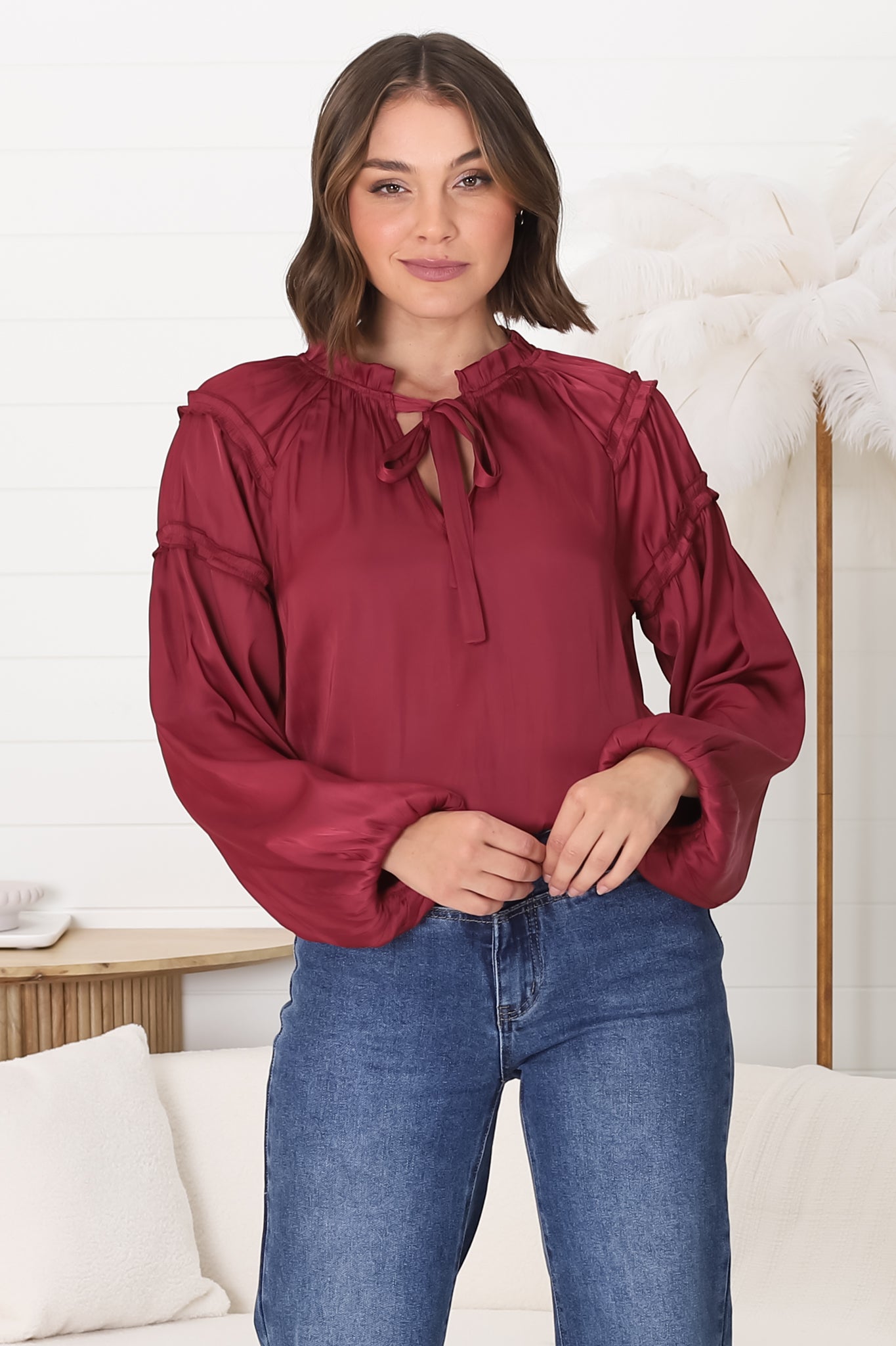 Elegant Wine Blouse