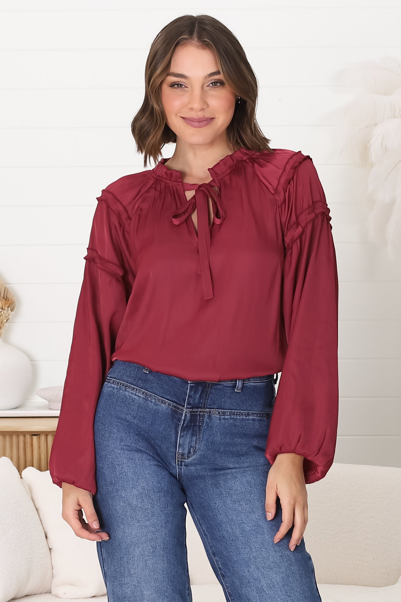 Elegant Wine Blouse