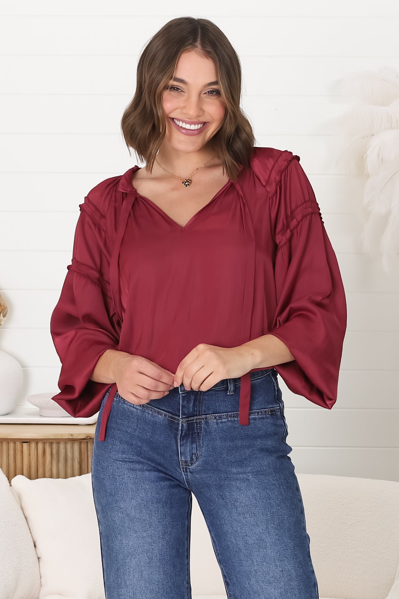 Elegant Wine Blouse