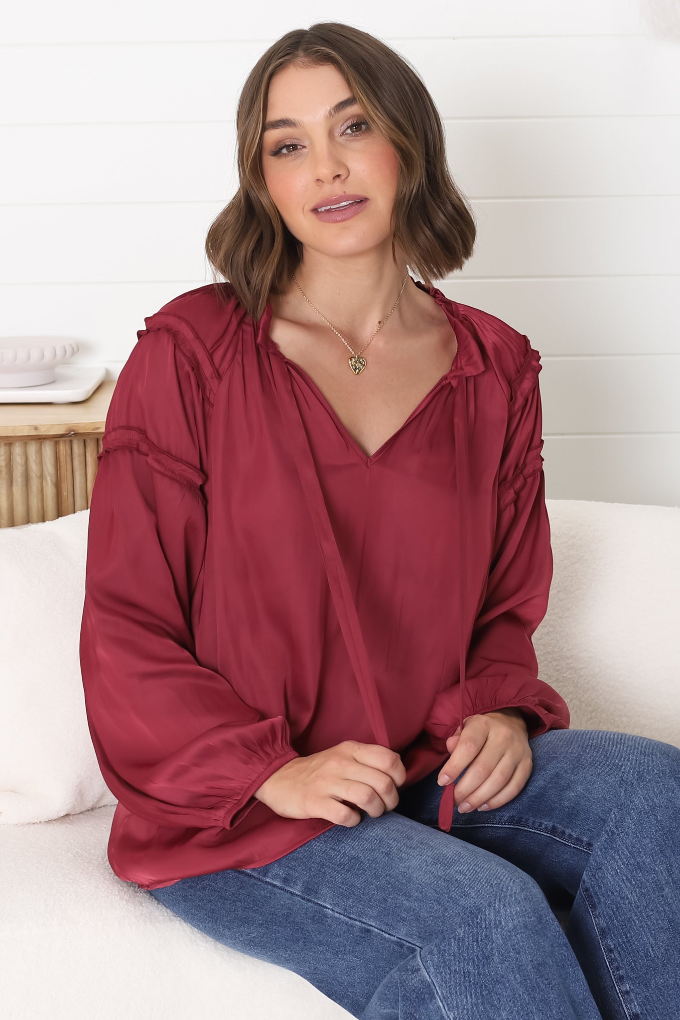 Elegant Wine Blouse
