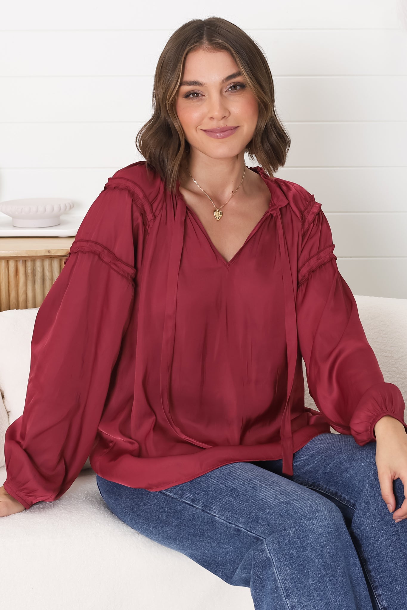 Elegant Wine Blouse