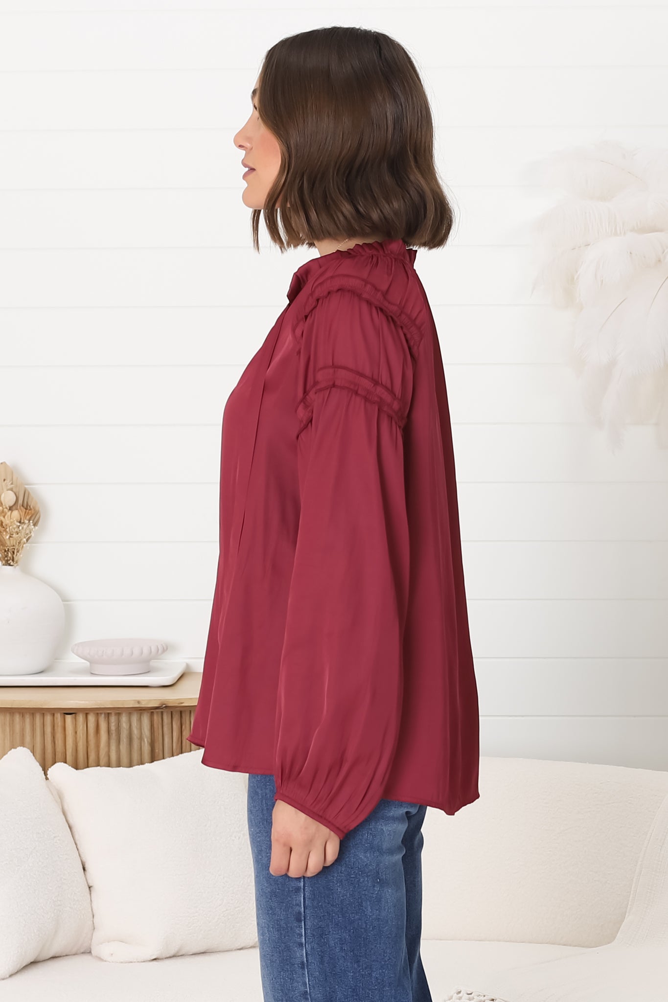 Elegant Wine Blouse