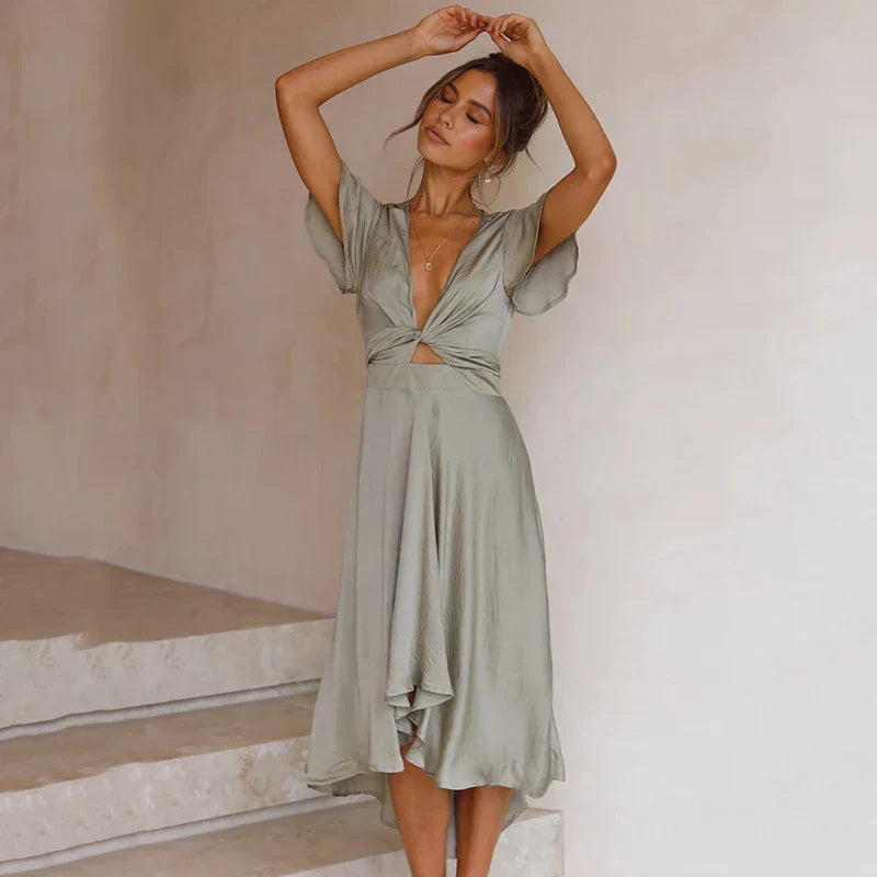 Effortless Elegance Satin Dress