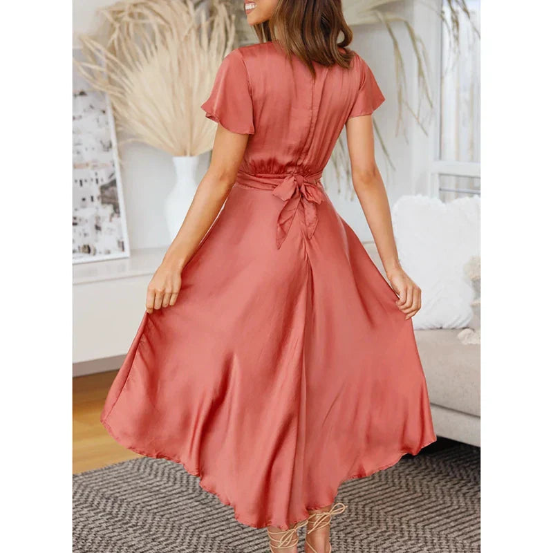 Effortless Elegance Satin Dress