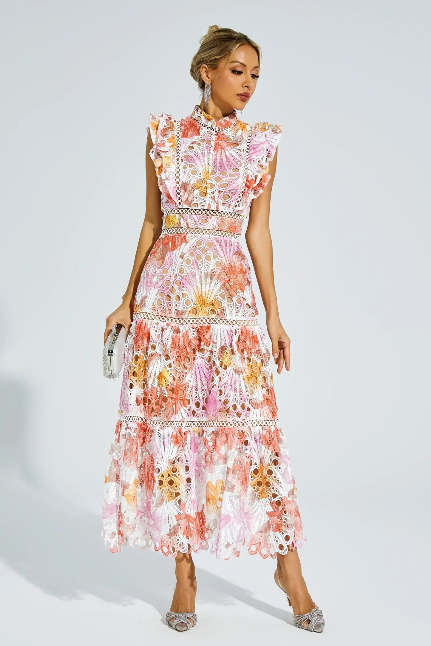 Elegant Lace Midi Dress
