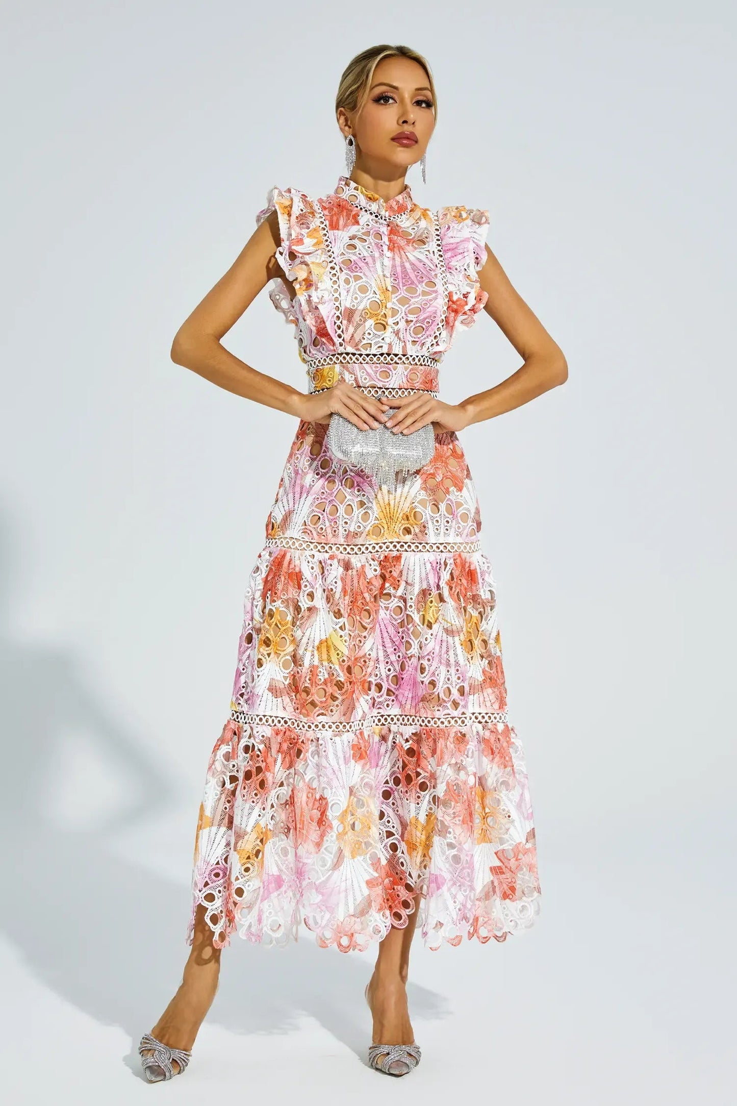 Elegant Lace Midi Dress