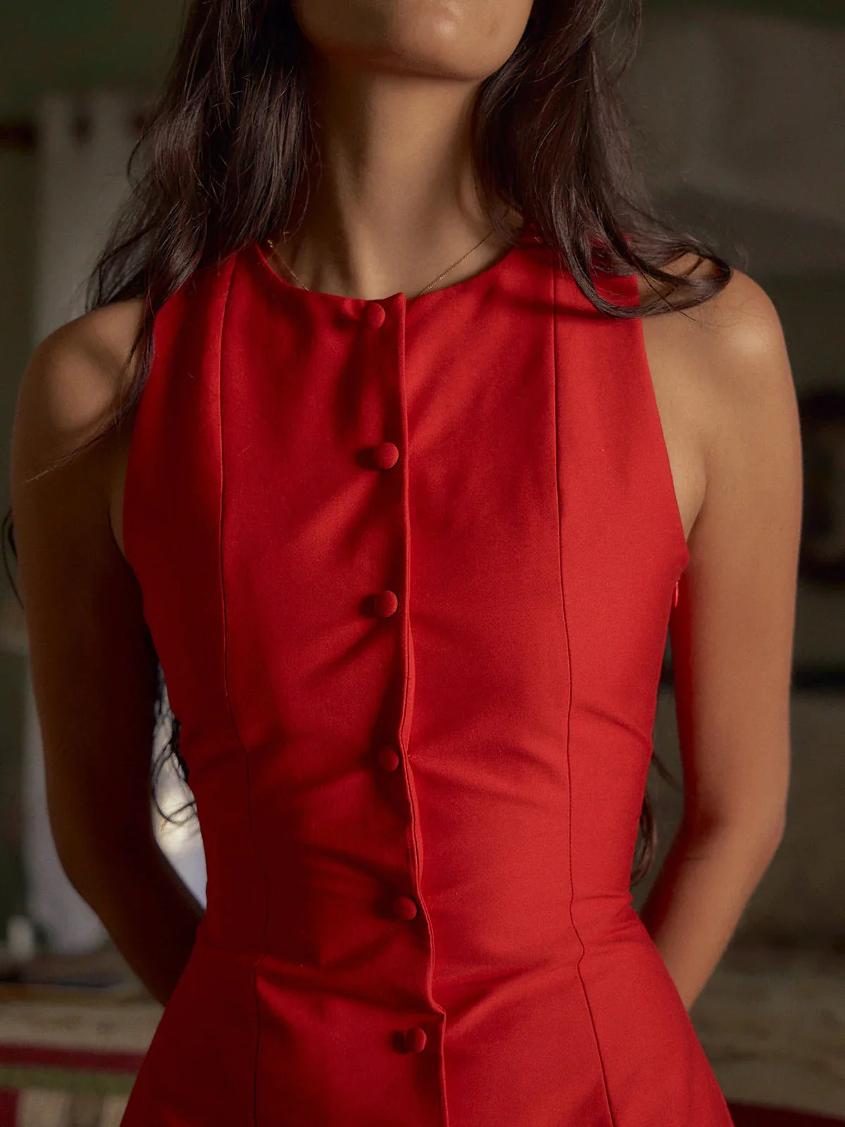 Chic Waist-Enhancing A-Line Dress