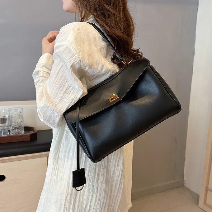 Gold-Hardware Crossbody Bag