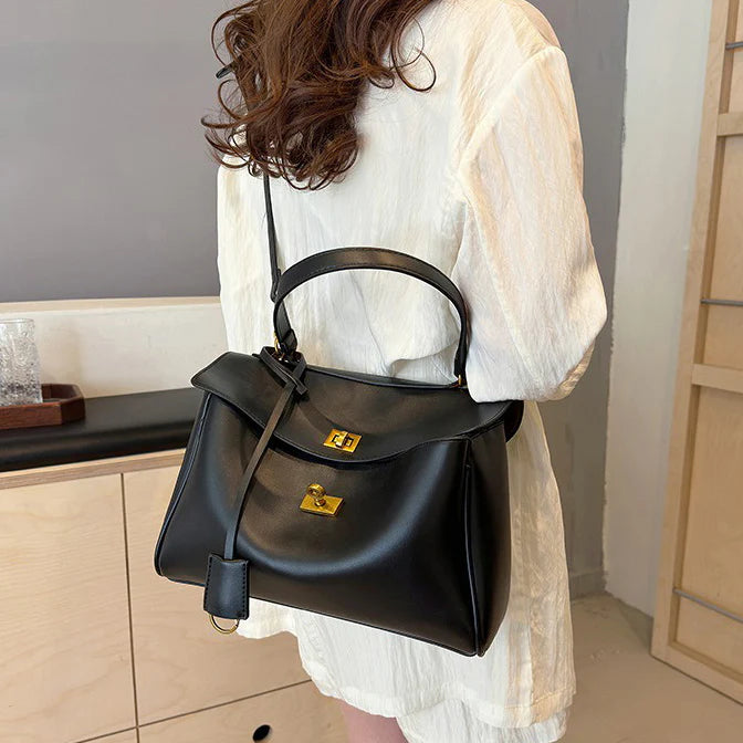 Gold-Hardware Crossbody Bag