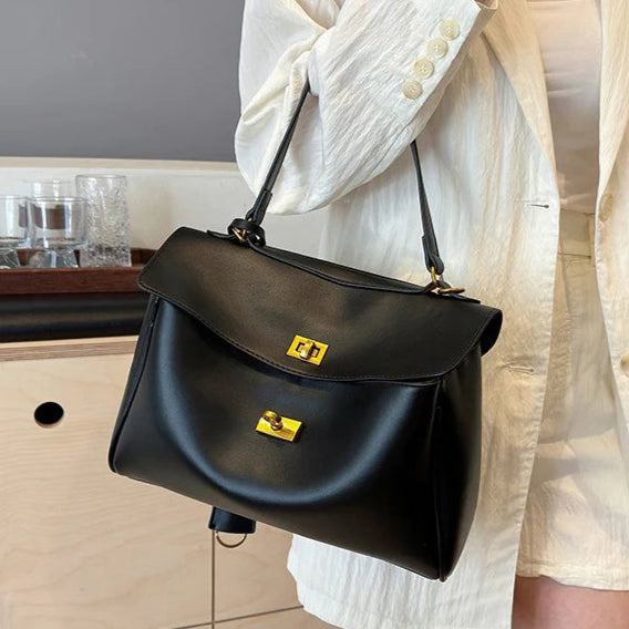 Gold-Hardware Crossbody Bag