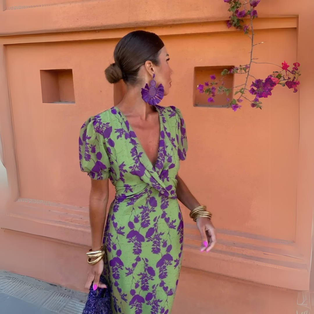 Chic Floral Comfort Dress