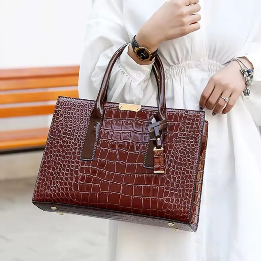 Croc-Embossed Carryall