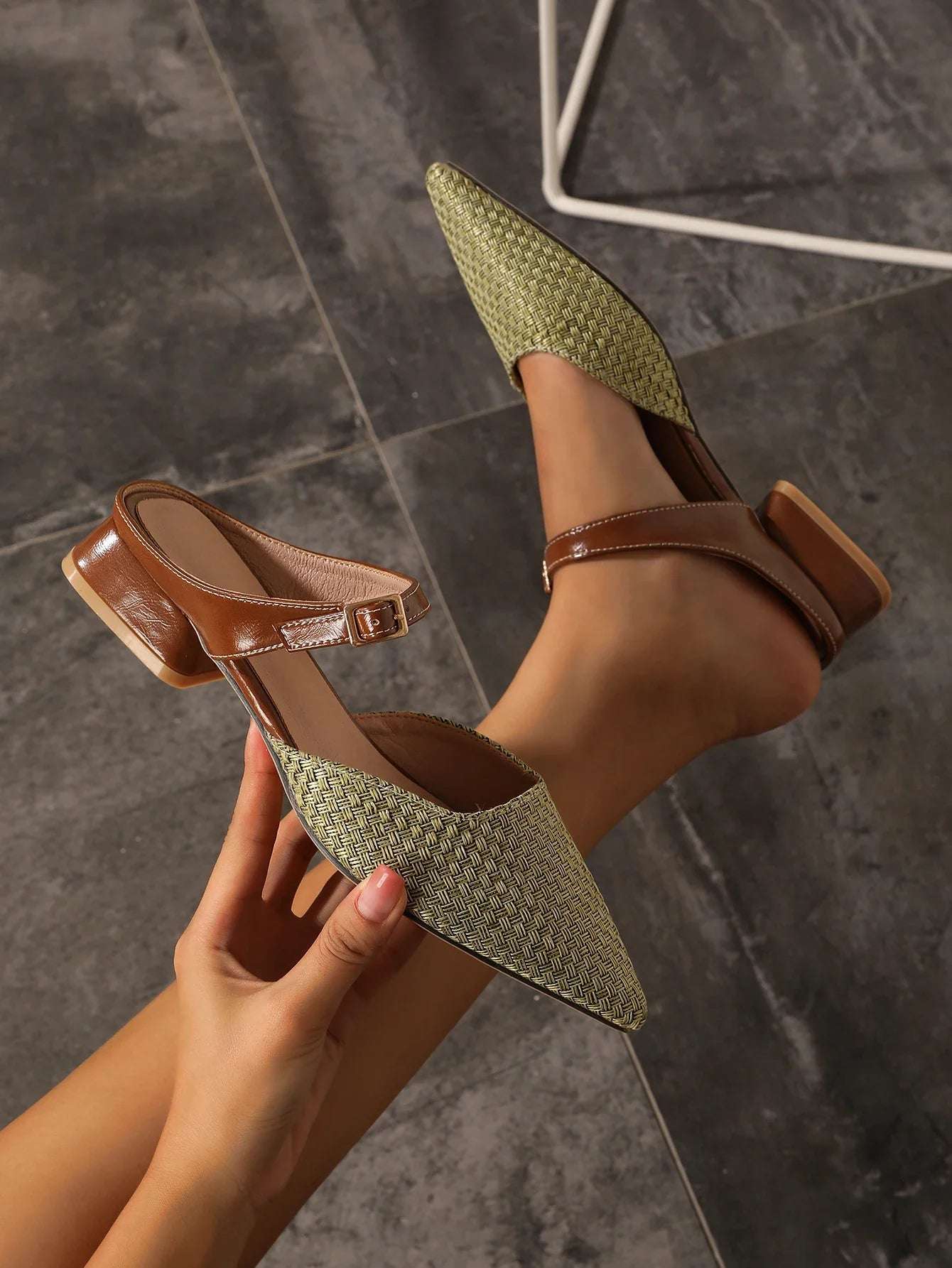 Sage-Glow Mules