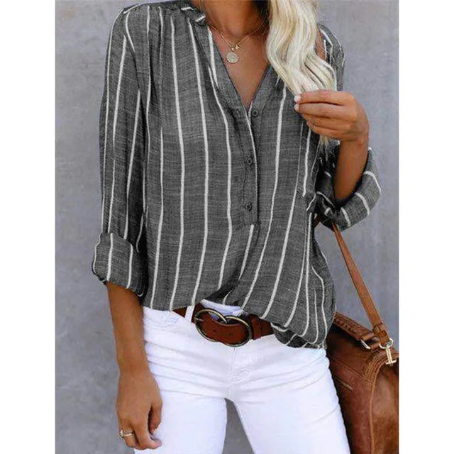 Airy Striped Elegance Blouse