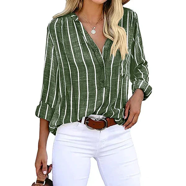 Airy Striped Elegance Blouse