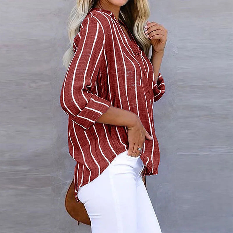 Airy Striped Elegance Blouse