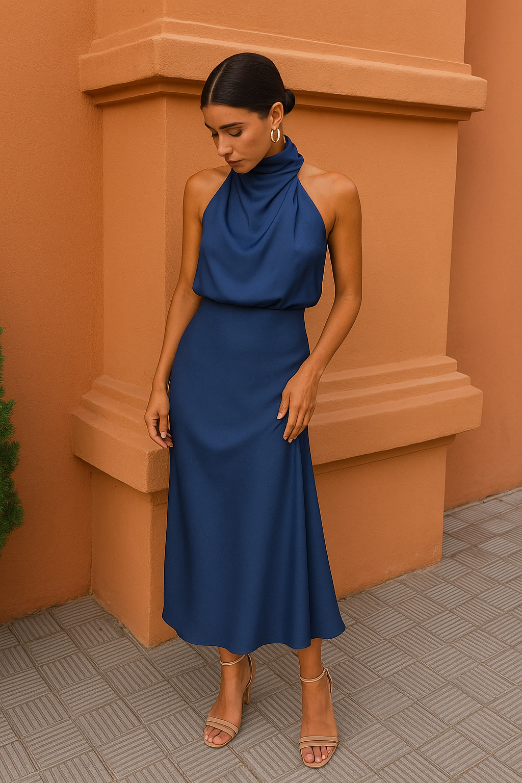 Sensual Satin Silhouette Dress