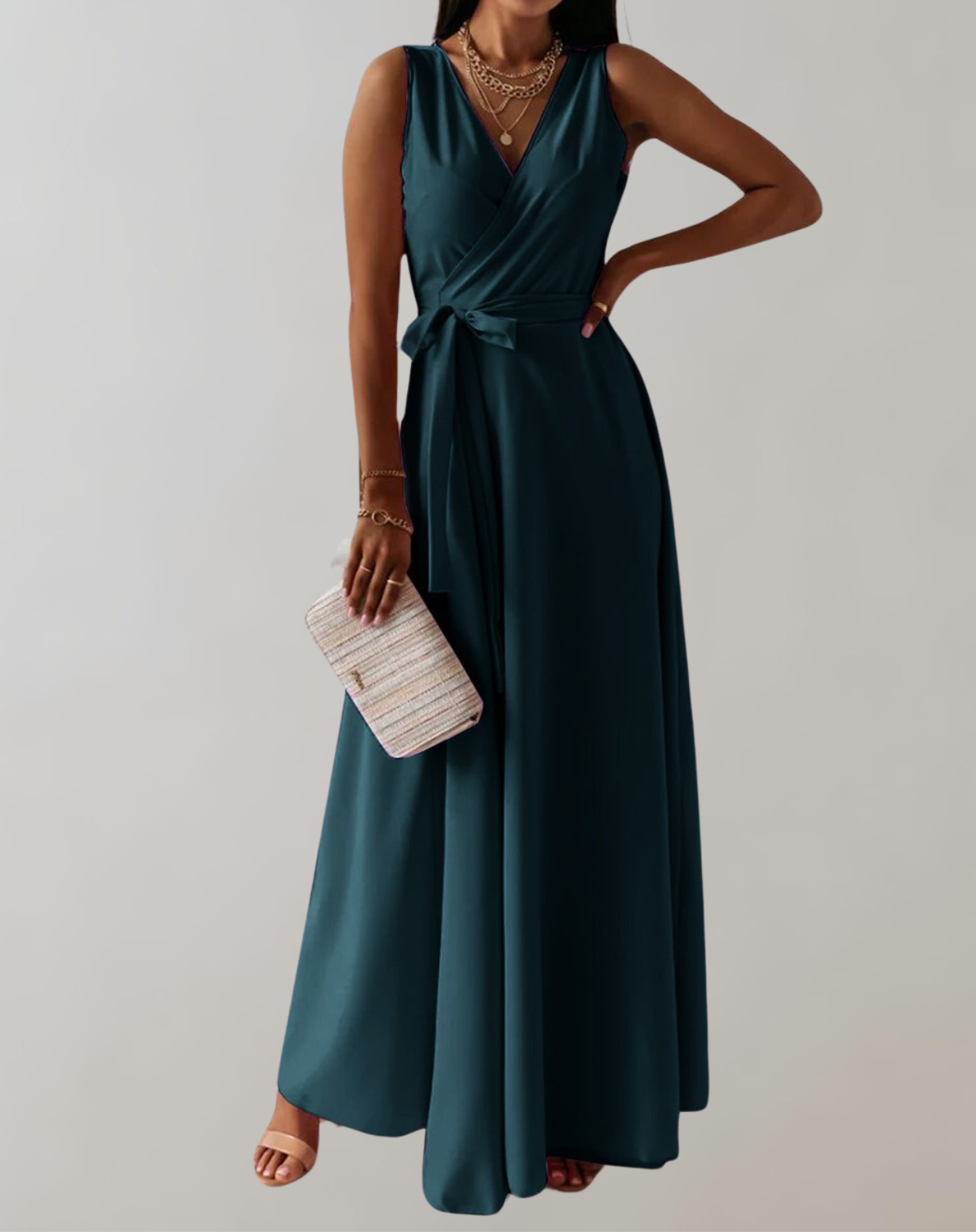 Elegant Silhouette Maxi Dress