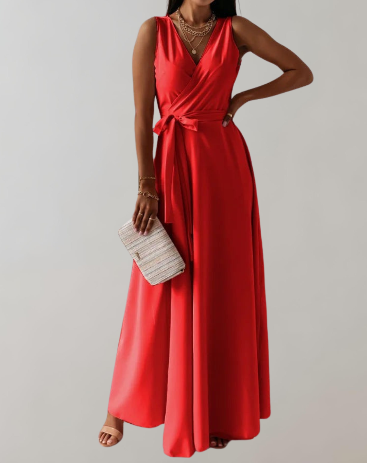 Elegant Silhouette Maxi Dress