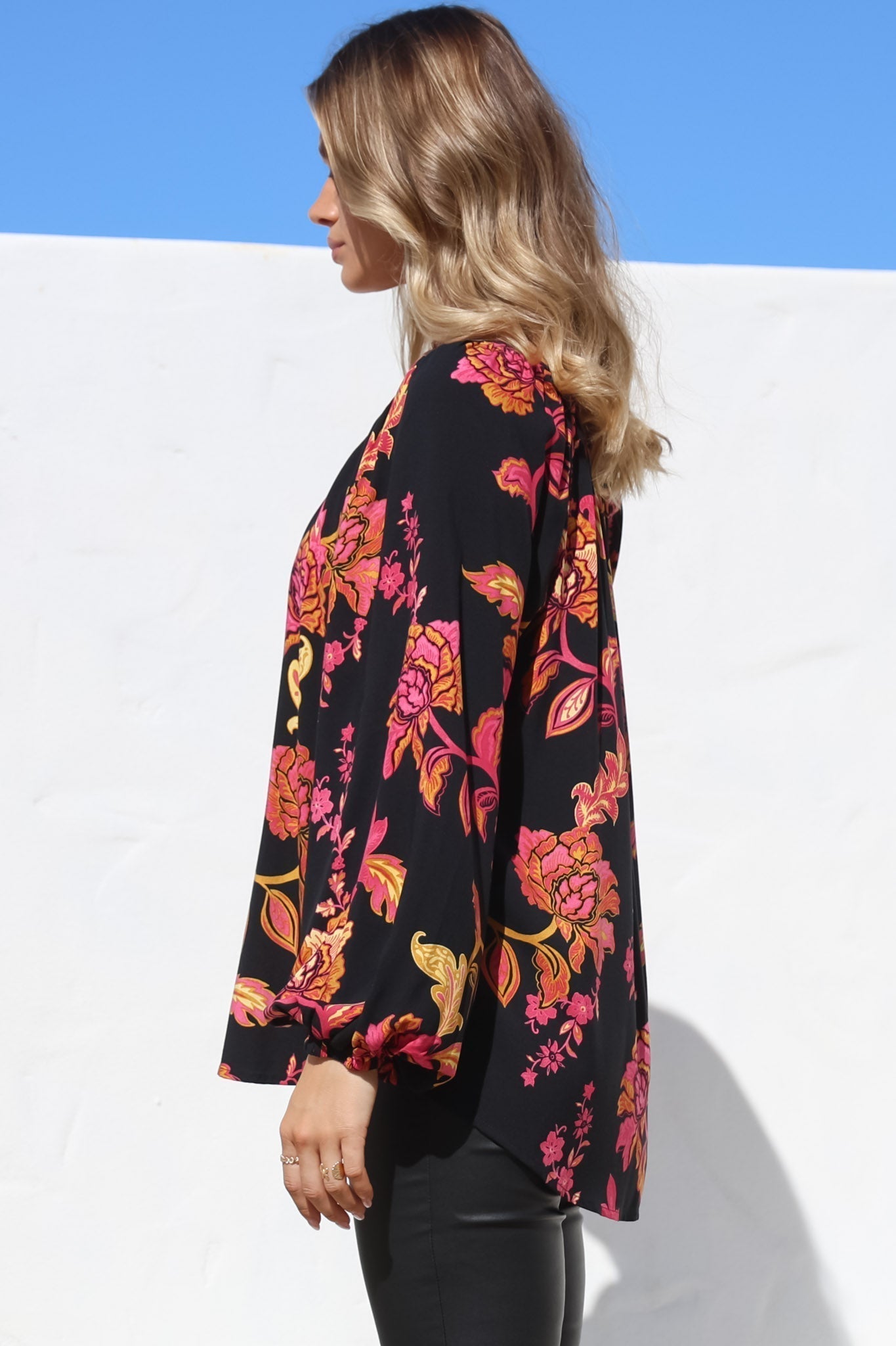 All-Day Floral Comfort Blouse